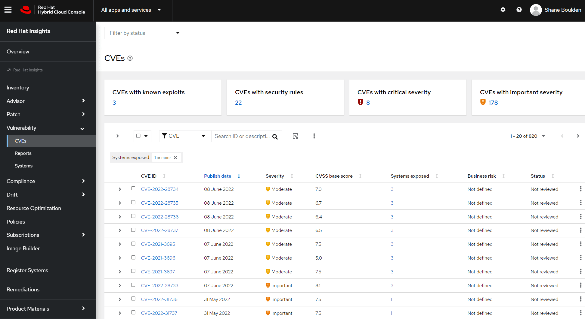 Insights CVEs