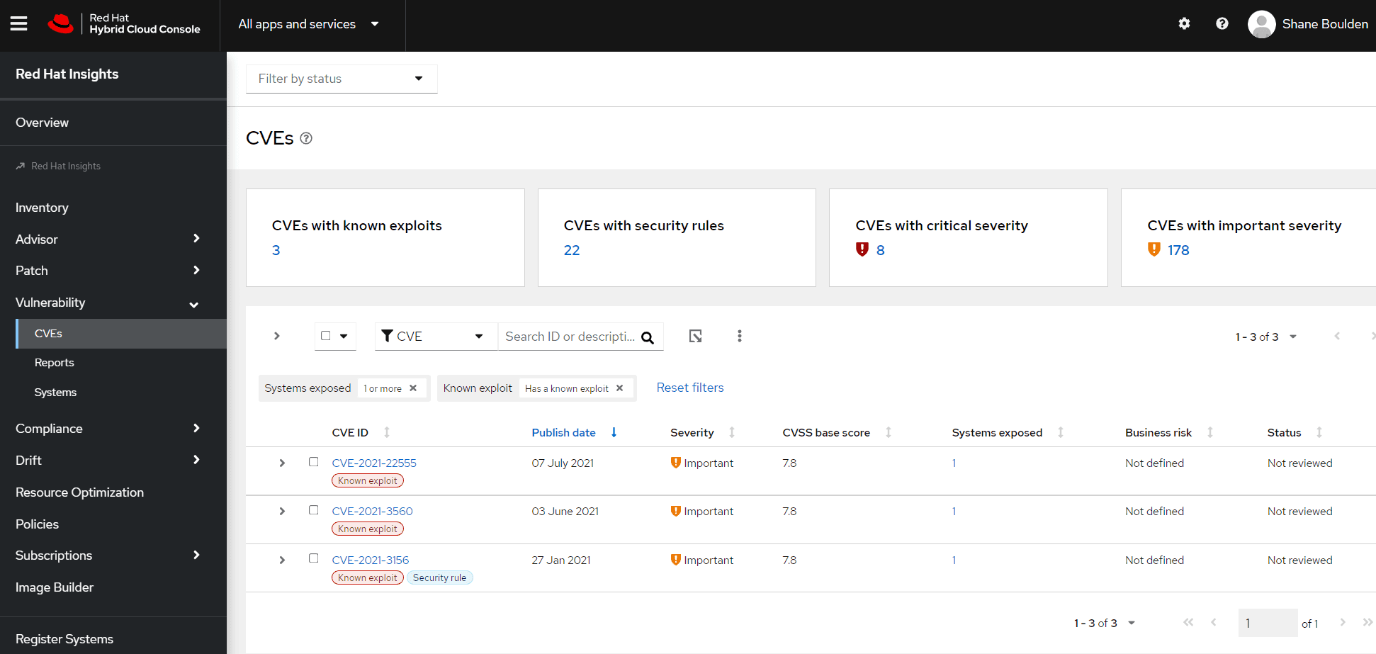 Insights CVEs