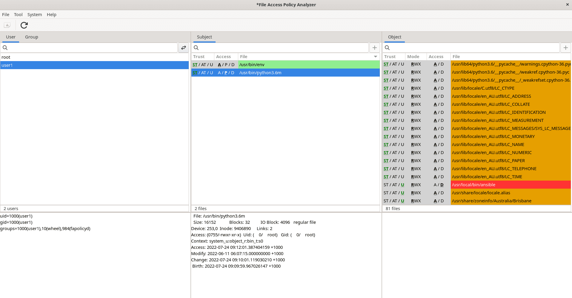 ansible app results