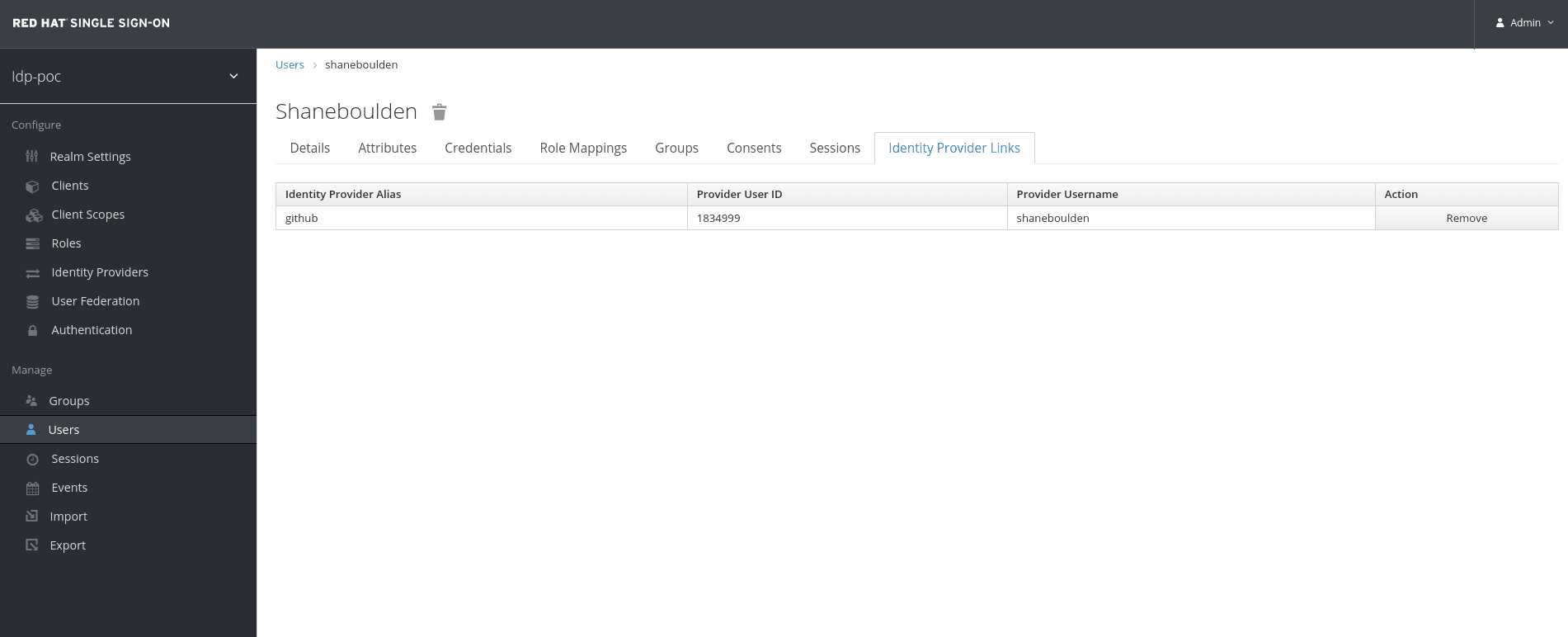 Github user links