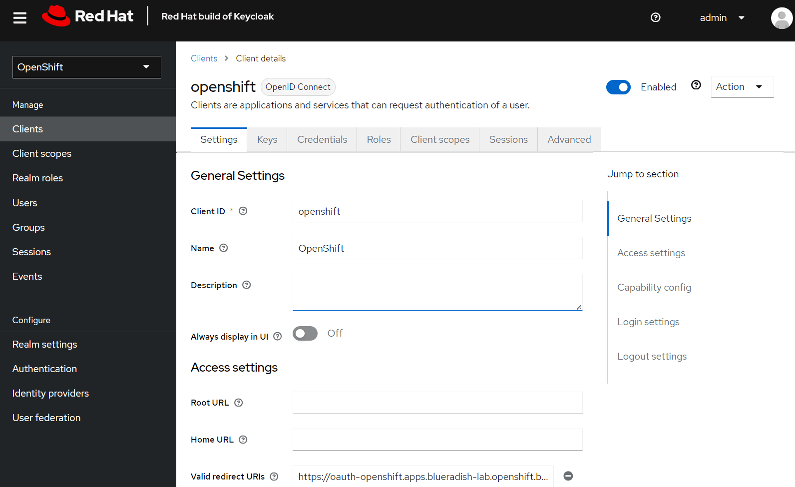 openshift client