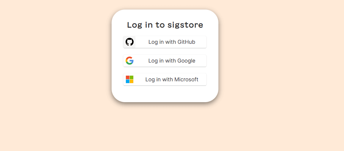 sigstore login